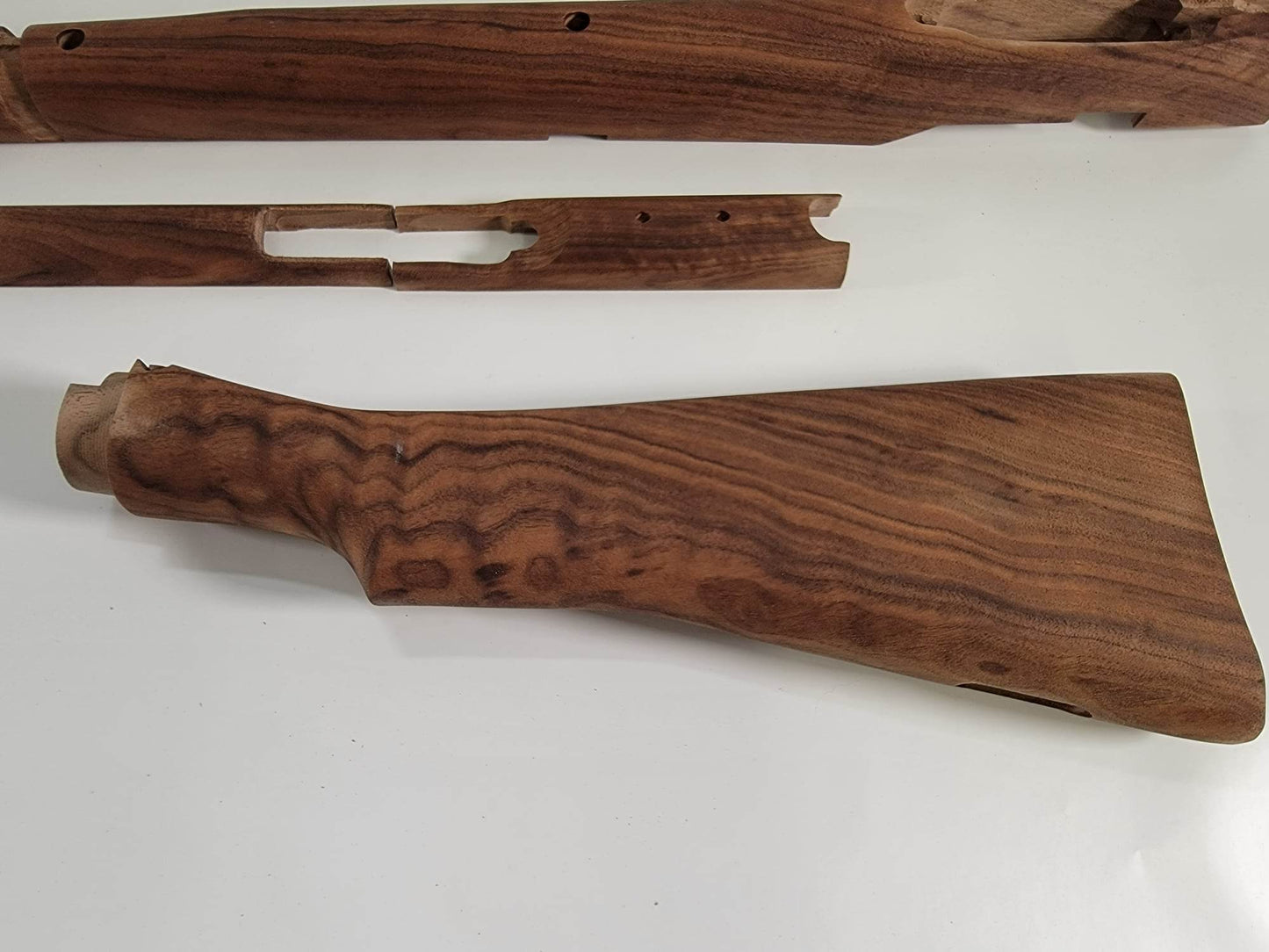 No1 Mk3 Stock Set Figured Walnut 4 piece Wooden Restoration Kit Serial Number #0028