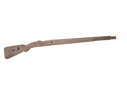 Wooden gun stock on a white background